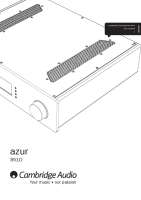 Cambridge Audio Azur 851D - Owners manual 